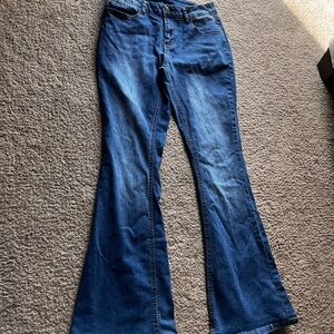 Women's Blue Flared Jeans
